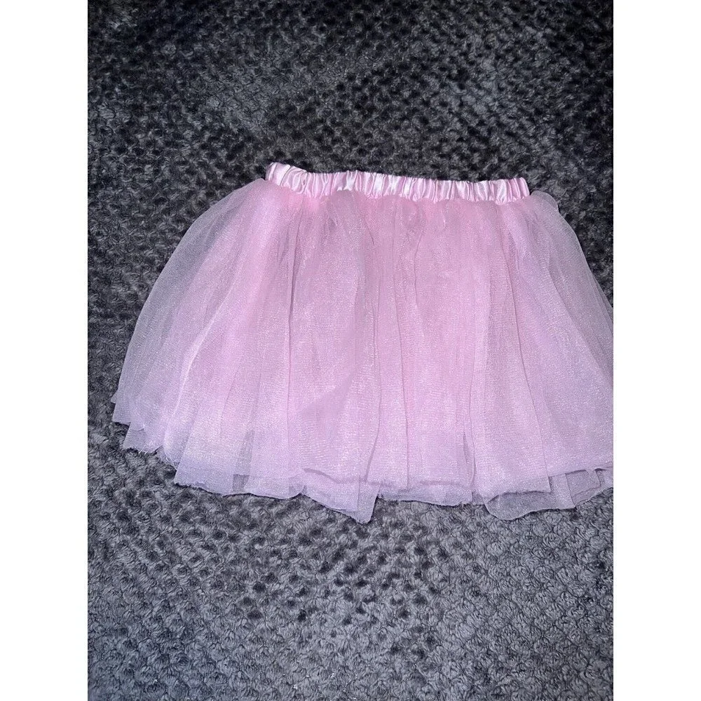 POCHEW Girls Pink Tulle Tutu Skirt Sz M